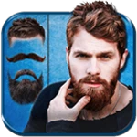 men hairstyle photo editor : mustache - beards android application logo